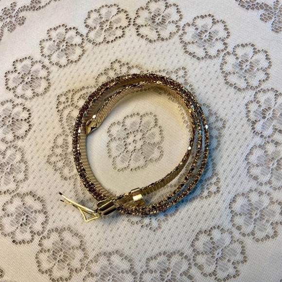 Whiting & Davi Belt Mesh Gold Vintage 70s main image 4